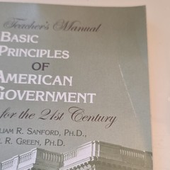 With Answers Basic Principles of American Government 21st Century PB Sanford