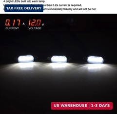 Boigoo Front Grill Lights Compatible with Ford F-150 Raptor Style & Dodge Ram 15