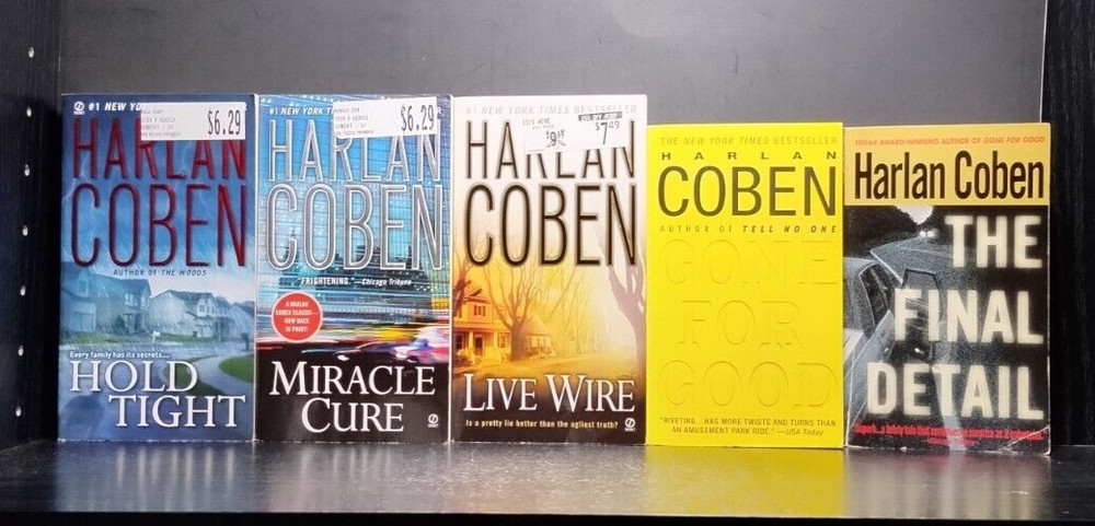 Harlan Coben Lot of 5 PB Mystery Suspense Novels Hold Tight Miracle Cure Live Wi