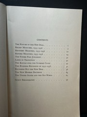 Arthur Meir Schlesinger 1940 Harvard University : The New Deal in Action