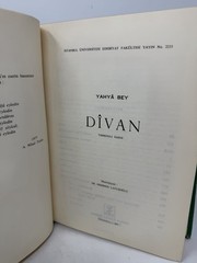 Yahya Bey Divan Tenkidli Basim 1977 Ottoman Turkish Poetry Hardcover