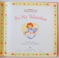Raggedy Ann & Andy Be My Valentine Book Valentines Game Alison Inches P8149