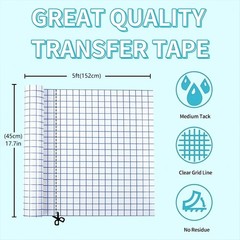 17.7in x 5ft Clear Matte Contact Paper Roll Self-Adhesive Vinyl Book Shelf Liner