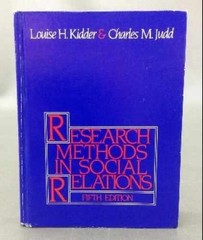 Research Methods in Social Relations – Hardcover, by Claire Selltiz – Very Good