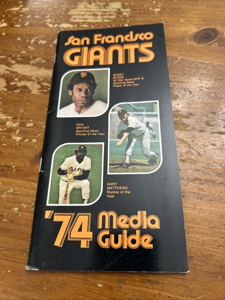 1974 SAN FRANCISCO GIANTS MEDIA GUIDE MLB BASEBALL 56 PAGES