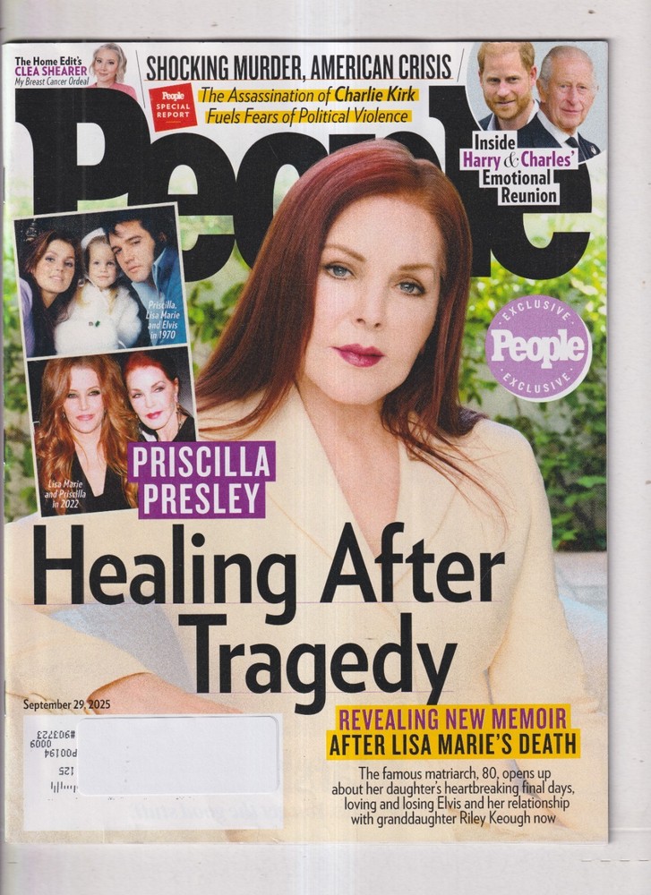 People September 29, 2025 Priscilla Presley, Clea Shearer, Charlie Kirk, Harry &