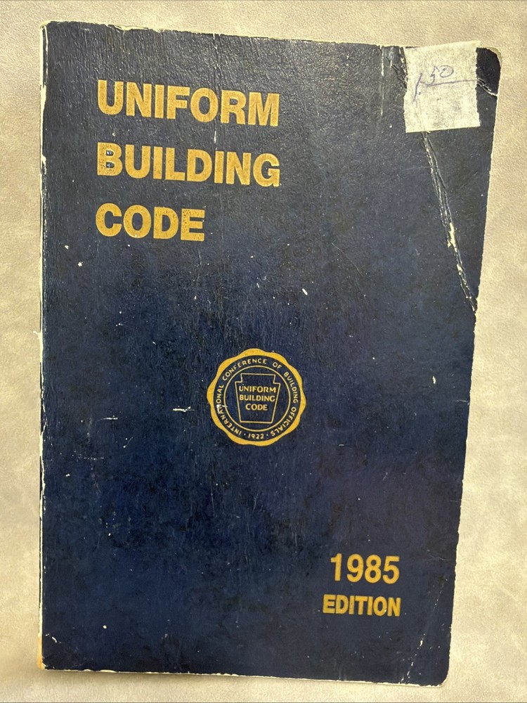 1985 Uniform Building Code ICBO Vintage Construction Contractor Manual