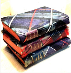Antique Miniature Book Set Burns Poems Songs Wallace Scottish Decor Tiny Vintage