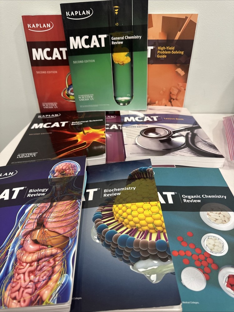 LOT SET Kaplan Publishing MCAT Complete 9 book Second Edition