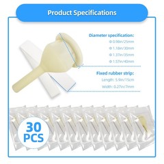 30 PCS Latex Condom Catheter External Self-Sealing 30pcs/25mm/0.98 Inch, 000
