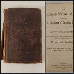 Antique 1887 Sunday School Manual Book Bible, Thomas Noonan & Co, 5.25″ X 3.5″