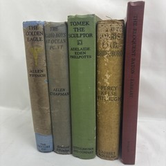 Antique Vintage Hardcover Book Lot 5 Boys Adventure Music 1910s-1940s