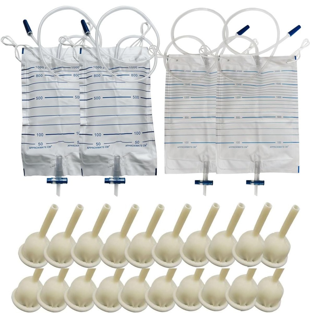 Male Catheter External Self-Sealing Set 20PCS Condom 2PCS 25mm/0.98 Inch