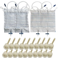 Male Catheter External Self-Sealing Set 20PCS Condom 2PCS 25mm/0.98 Inch