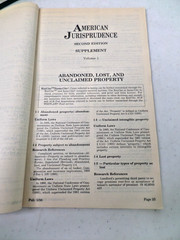 American Jurisprudence 2d 1994 State & Federal 2nd Ed Vol 1 w/ 1998 Supplement