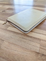 Holy Bible Red Letter Edition Zip Around White Leather