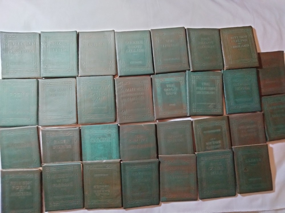 Little Leather Library Books 1920s Green Redcroft Edition 30 BOOKS