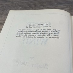 GONE WITH THE WIND – Margaret Mitchell— 1st EDITION – Book Club Edition 1936