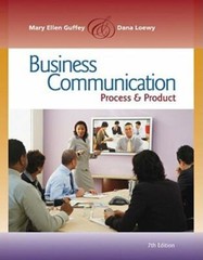 Business Communication : Process and Product (Book Only) by Mary Ellen Guffey…