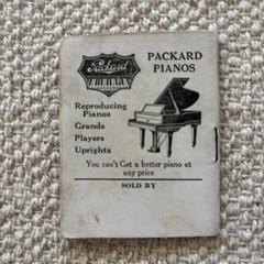 1916 EGGERS Robinson Crusoe mini tiny small little book PACKARD PIANOS AD