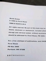 Death Scenes : A Homicide Detective’s Scrapbook Sean Tejaratchi & Katherine 1996