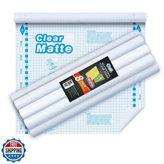 Chell 8 Pack Matte Clear Contact Paper Roll for Books, Crafts and Countertops