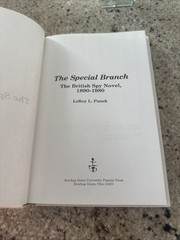 1981 FIRST EDITION THE SPECIAL BRANCH THE BRITISH SPY NOVEL 1890-1980 VINTAGE