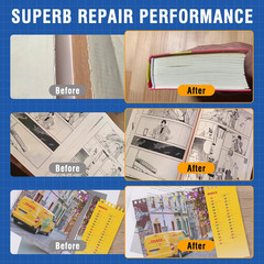 Book Repair & Binding Glue Kit – 8.5 Oz + 2×1.35 Oz Acid-Free PVA Adhesive – Neu