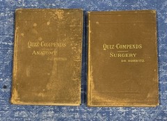 2- Rare Antique Books on Practice of Medicine Quiz-Compends Anatomy & Surgery