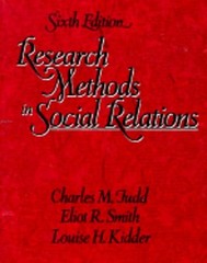 Research Methods in Social Relations by Charles M Judd: Used