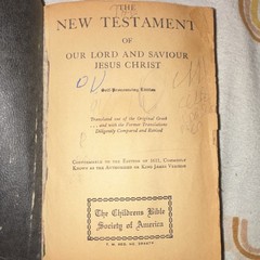 New Testament Self-Pronouncing Edition Hardcover, Inscribed (Good)
