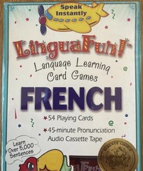 Vintage Linguafun French Language Learning Card Games Audio Cassette 1996