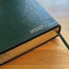 1985 NIV Study Bible Forest Green Bonded Leather Indexed Zondervan Red Letter