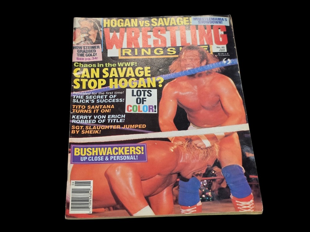 JUNE 1989 RINGSIDE WRESTLING MAGAZINE #40 HULK HOGAN RANDY SAVAGE VON ERICH