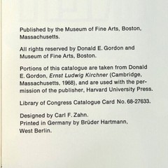 Kirchner Retrospective Exhibition Book By Donald E. Gordon, 174 pages (1969) 1st
