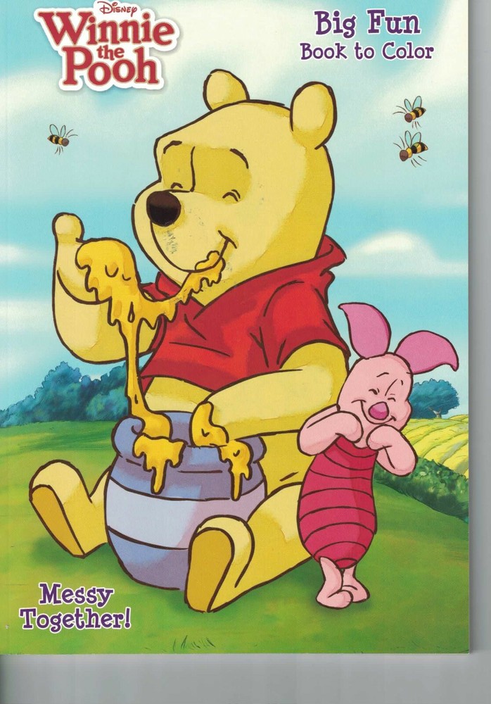 Winnie the Pooth Messy Together Coloring Book, ~96 pages, Simple Coloring