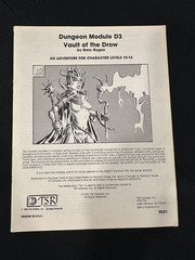Vintage Advanced Dungeons & Dragons Module D3: Vault of the Drow AD&D TSR9021