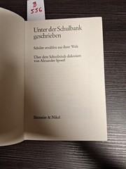 RAR | Unter der Schulbank geschrieben. von Alexander Spoerl | Buch | Zustand gut