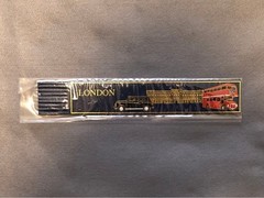 British Exhibition Leather Bookmark Navy 8.7in x 1.2in London Bus Taxi Gift