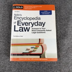 Nolo’s Encyclopedia Of Everyday Law Editors Of Nolo Trade PB Law Reference Guide