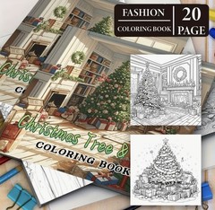 Christmas Tree & Gifts Coloring Book for Adults 14+ Book has 20 Pages Brand New