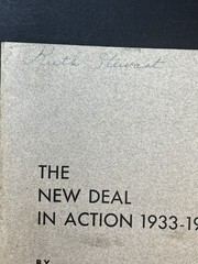 Arthur Meir Schlesinger 1940 Harvard University : The New Deal in Action