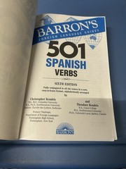 Barron’s 501 Spanish Verbs Paperback, by Christopher Kendris; Theodore WITH CD