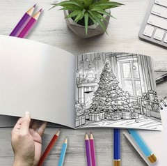 Christmas Tree & Gifts Coloring Book for Adults 14+ Book has 20 Pages Brand New