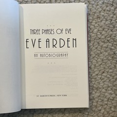 Three Phases of Eve , Hardcover + Dust Jacket By Eve Arden First Edition 1985
