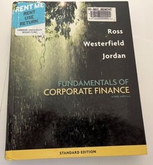 Fundamentals of Corporate Finance Standard Edition by Bradford D. Jordan,…