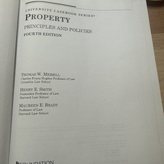 Property: Principles and Policies by Thomas Merrill