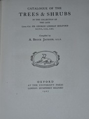Catalogue of the Trees and Shrubs At Westonbirt 1927 Oxford University Press