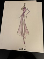 Chloe Runway Fashion Show Folder 1992 Winter 4 Art Illustrations RARE