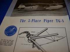 1942 PIPER TG-8 GLIDER “DESIGN FEATURES”..2-PAGES OF DETAIL PROFILES (584QQ)